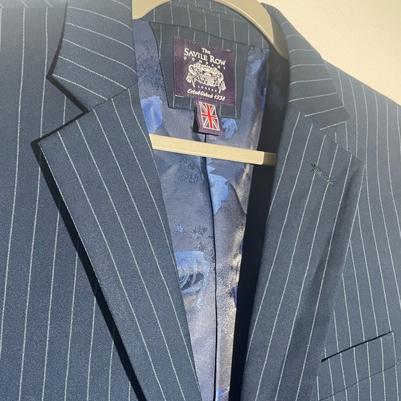 NWT Saville Row Striped Blazer - Model Hixon - Brit Slim SIZE 40R - Picture 3 of 7